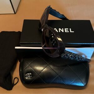 Chanel vintage gray sunglasses